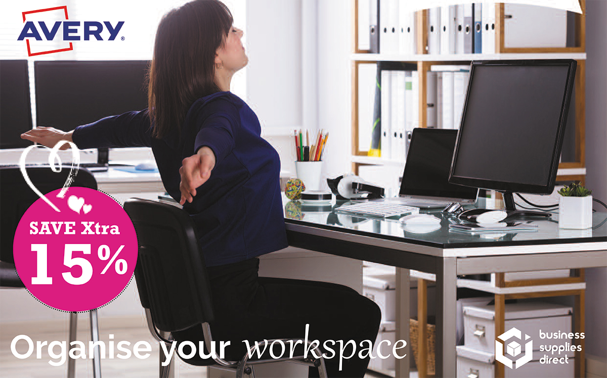Organise your workspace with Avery Labels and Desk Accessories