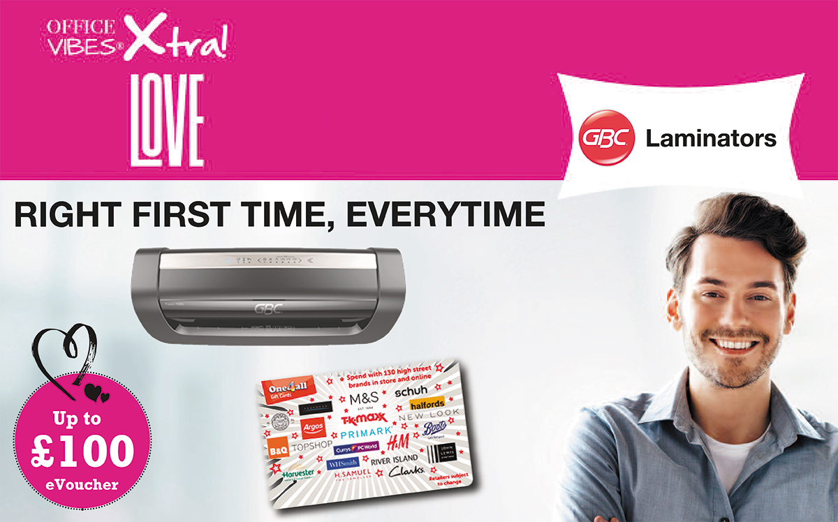 Claim up to £100, One-4-All Shopping eVoucher with GBC laminators.