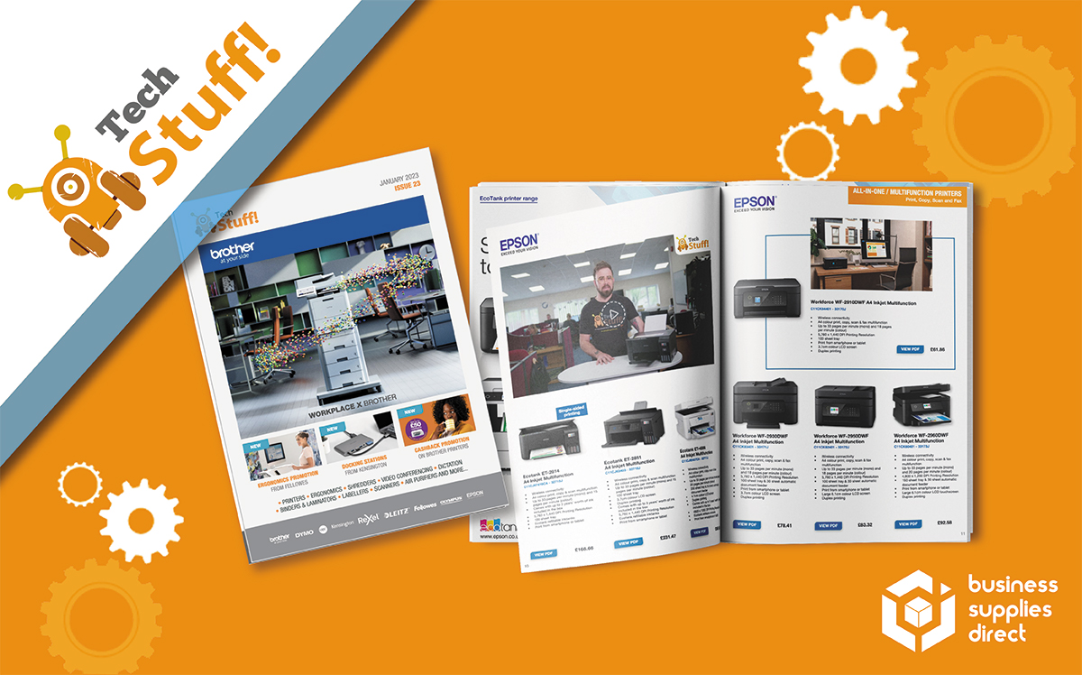 Check out the latest edition of our ‘Tech Stuff!’ magazine, which is designed to bring you the very latest office technology-based promotions